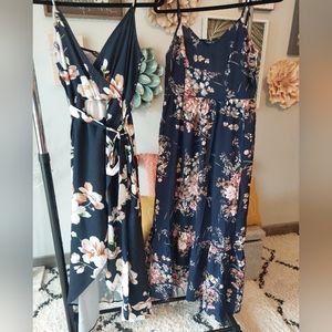 NWOT 2 Shein floral Maxi dresses size Small